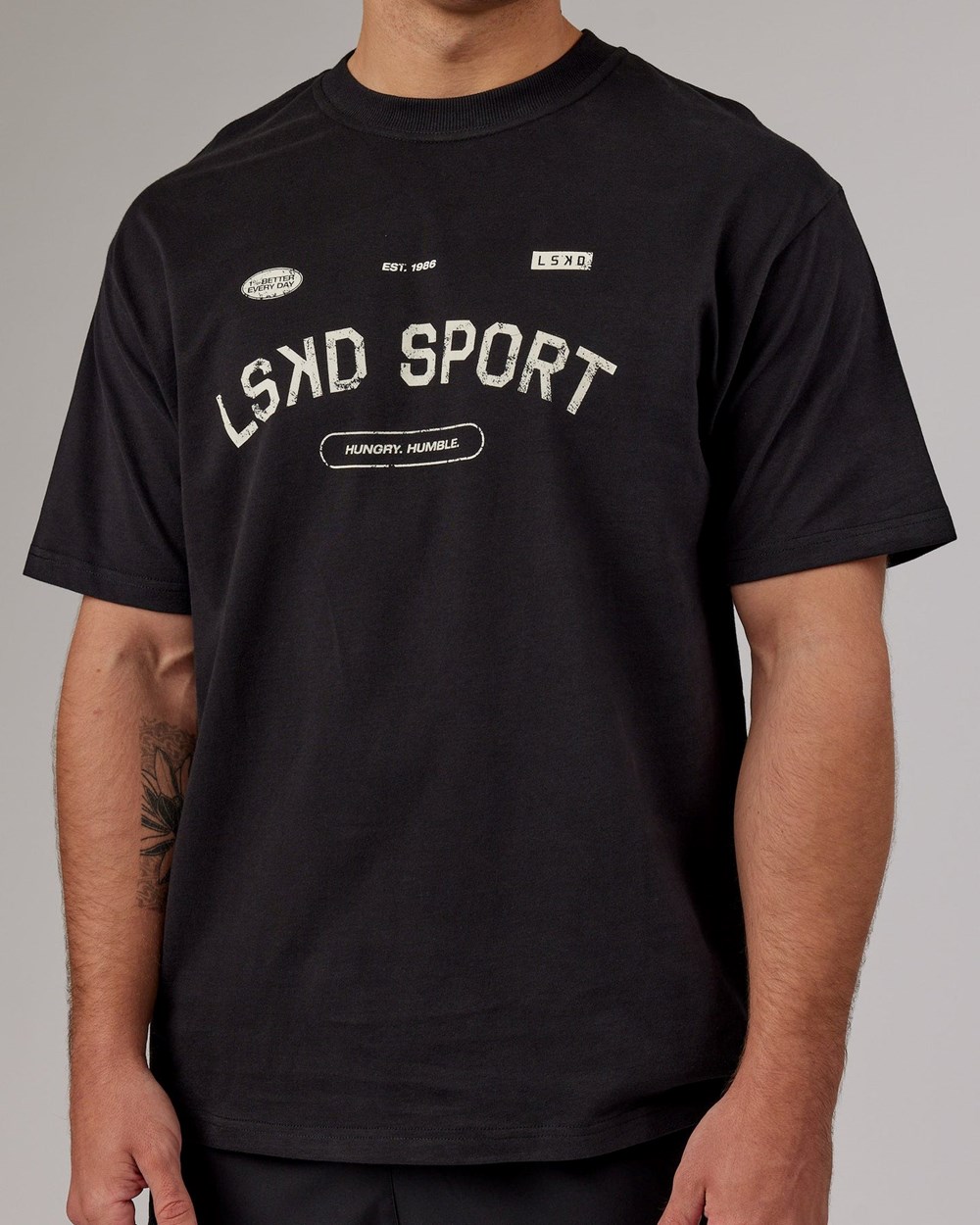 Black LSKD Free Throw Heavyweight Tee Oversize | DL0735194