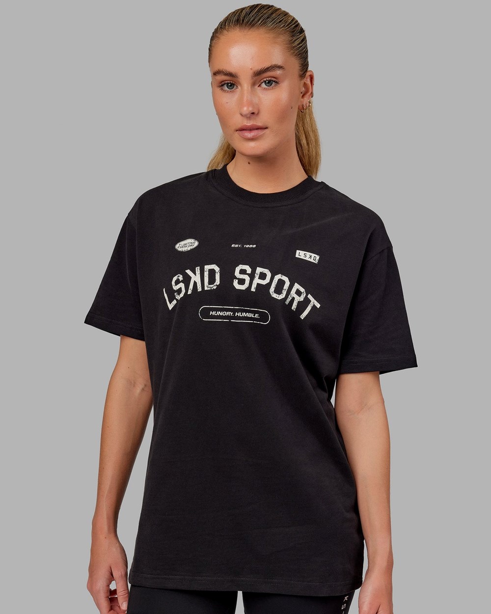 Black LSKD Free Throw Heavyweight Tee Oversize | MR4069231