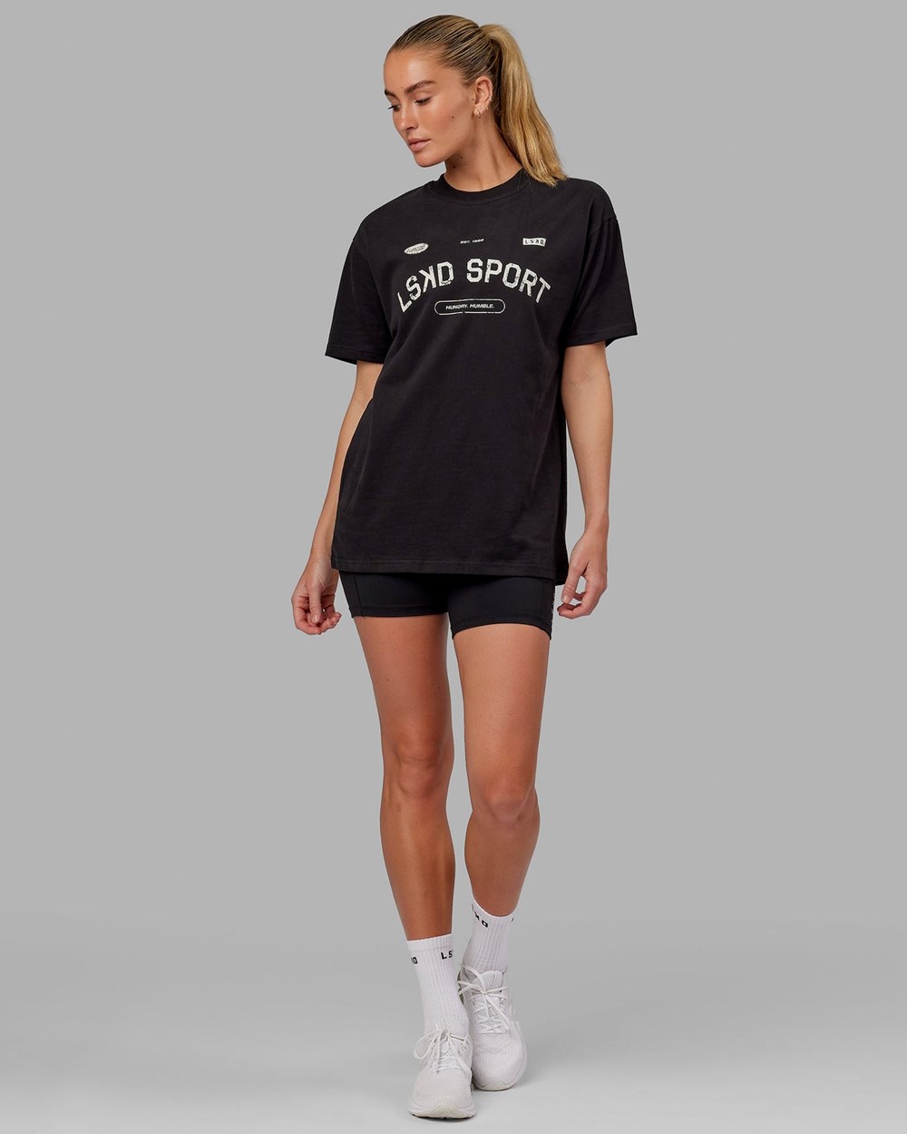 Black LSKD Free Throw Heavyweight Tee Oversize | MR4069231