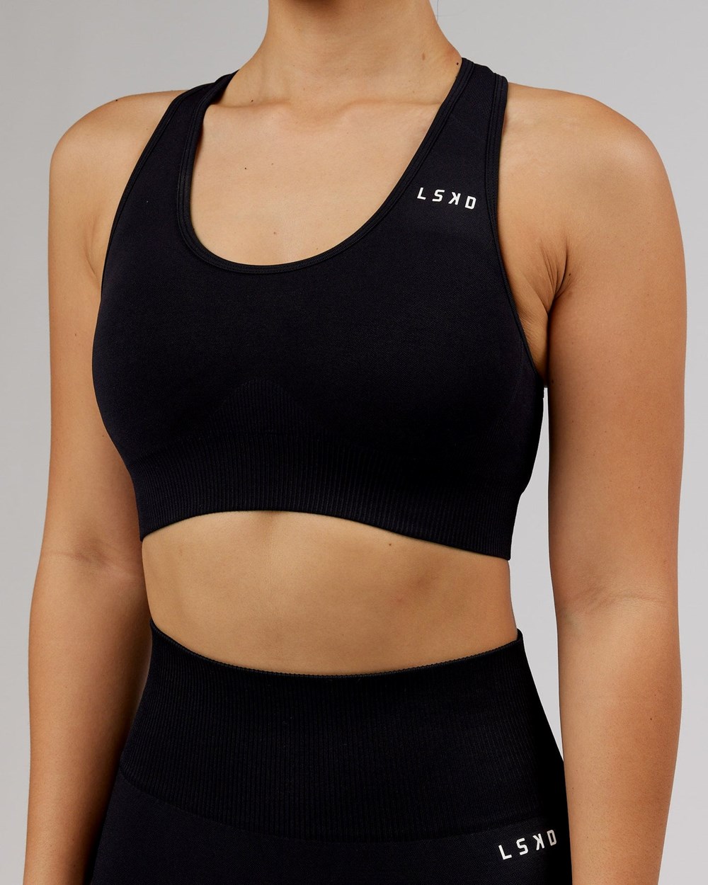 Black LSKD Limitless Seamless Sports Bra | HF0573482