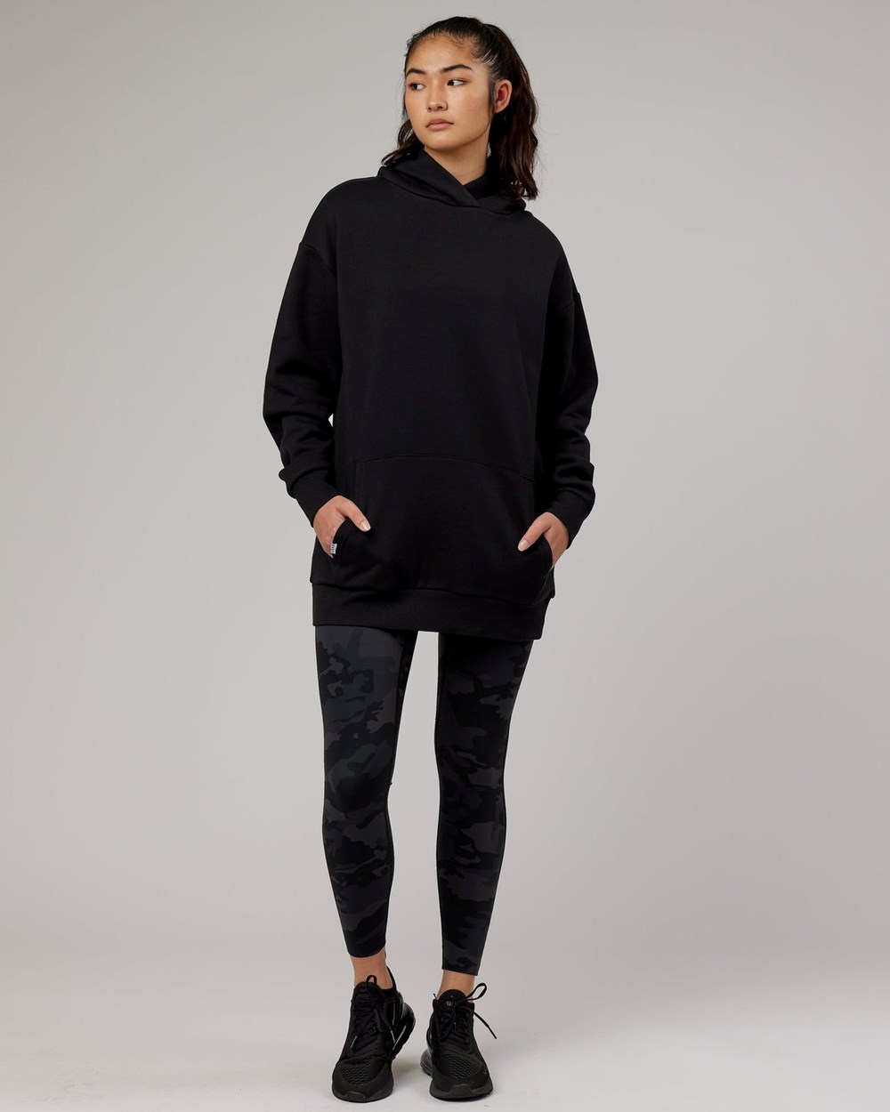 Black LSKD Linear Hoodie Oversize | BI7549360