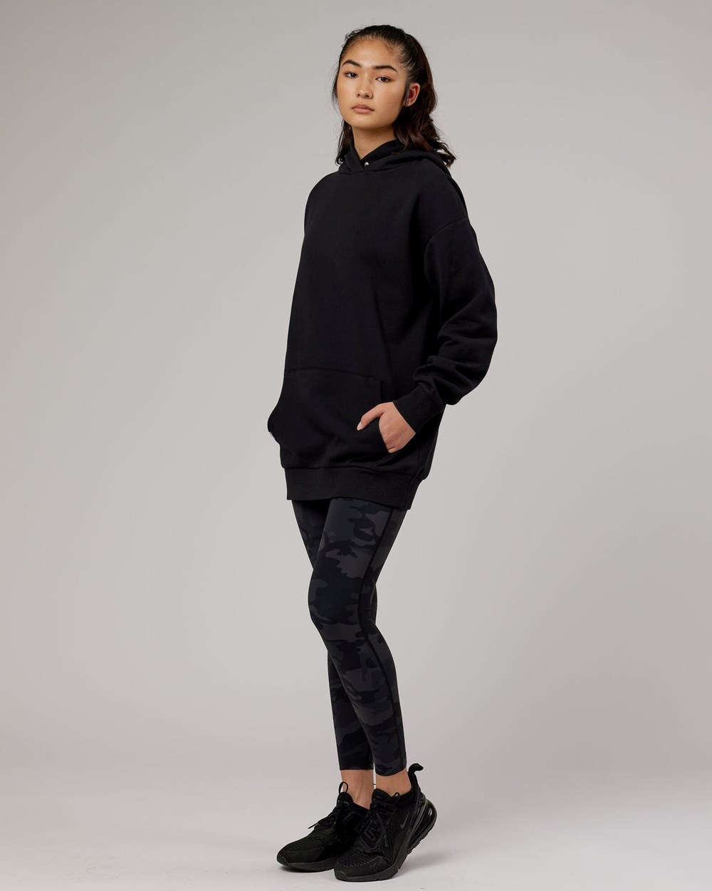 Black LSKD Linear Hoodie Oversize | BI7549360