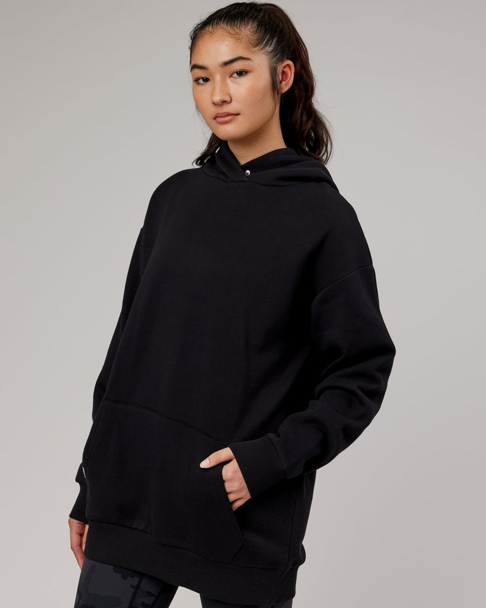 Black LSKD Linear Hoodie Oversize | BI7549360