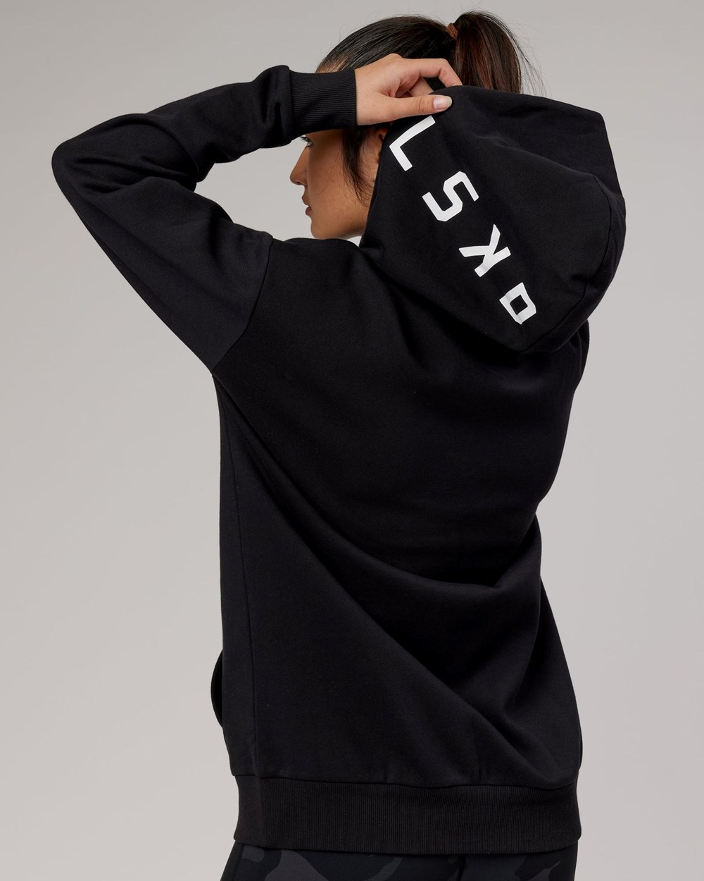 Black LSKD Linear Hoodie Oversize | BI7549360