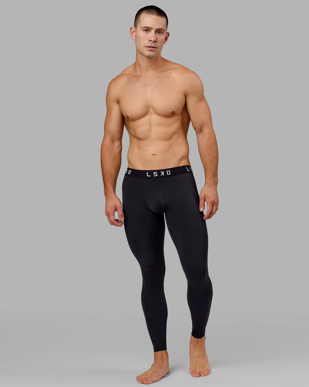 Black LSKD Mens Perform Full Length Tight | EH1578304