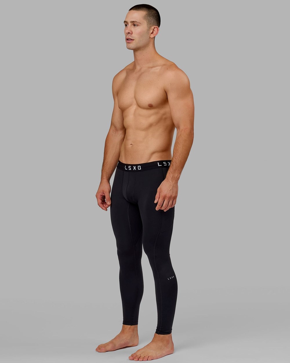 Black LSKD Mens Perform Full Length Tight | EH1578304