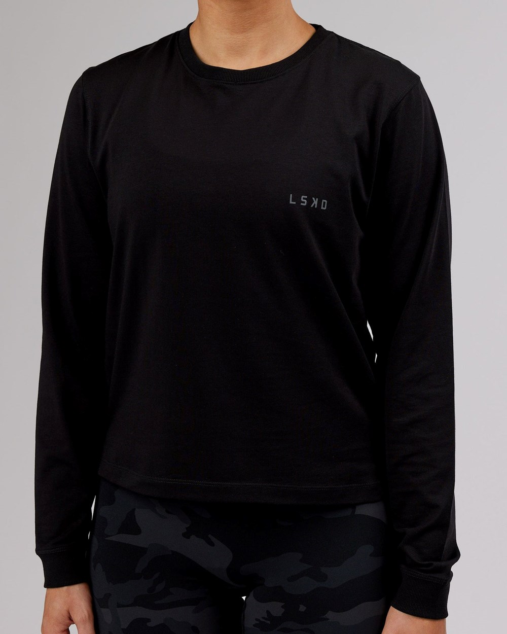 Black LSKD PimaFLX LS Tee | UO6512084