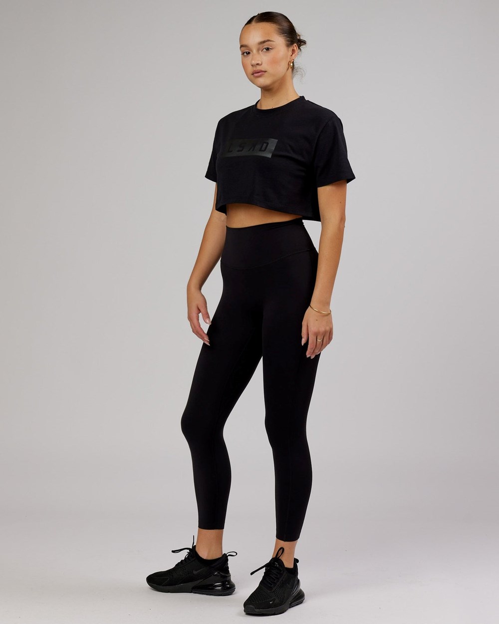 Black LSKD Rapid FLXDRY Cropped Tee | ZR1468957