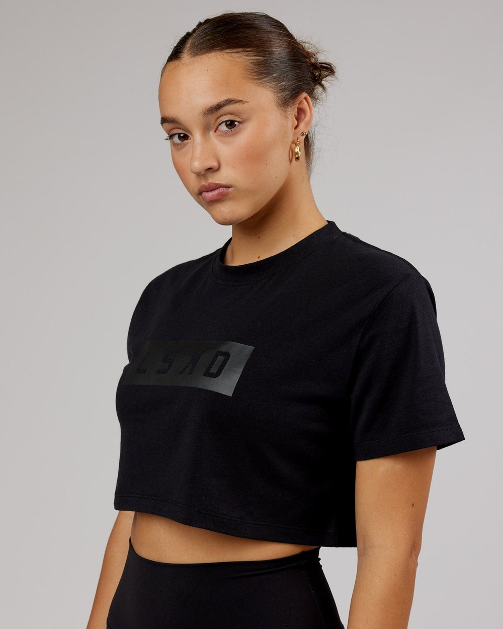 Black LSKD Rapid FLXDRY Cropped Tee | ZR1468957