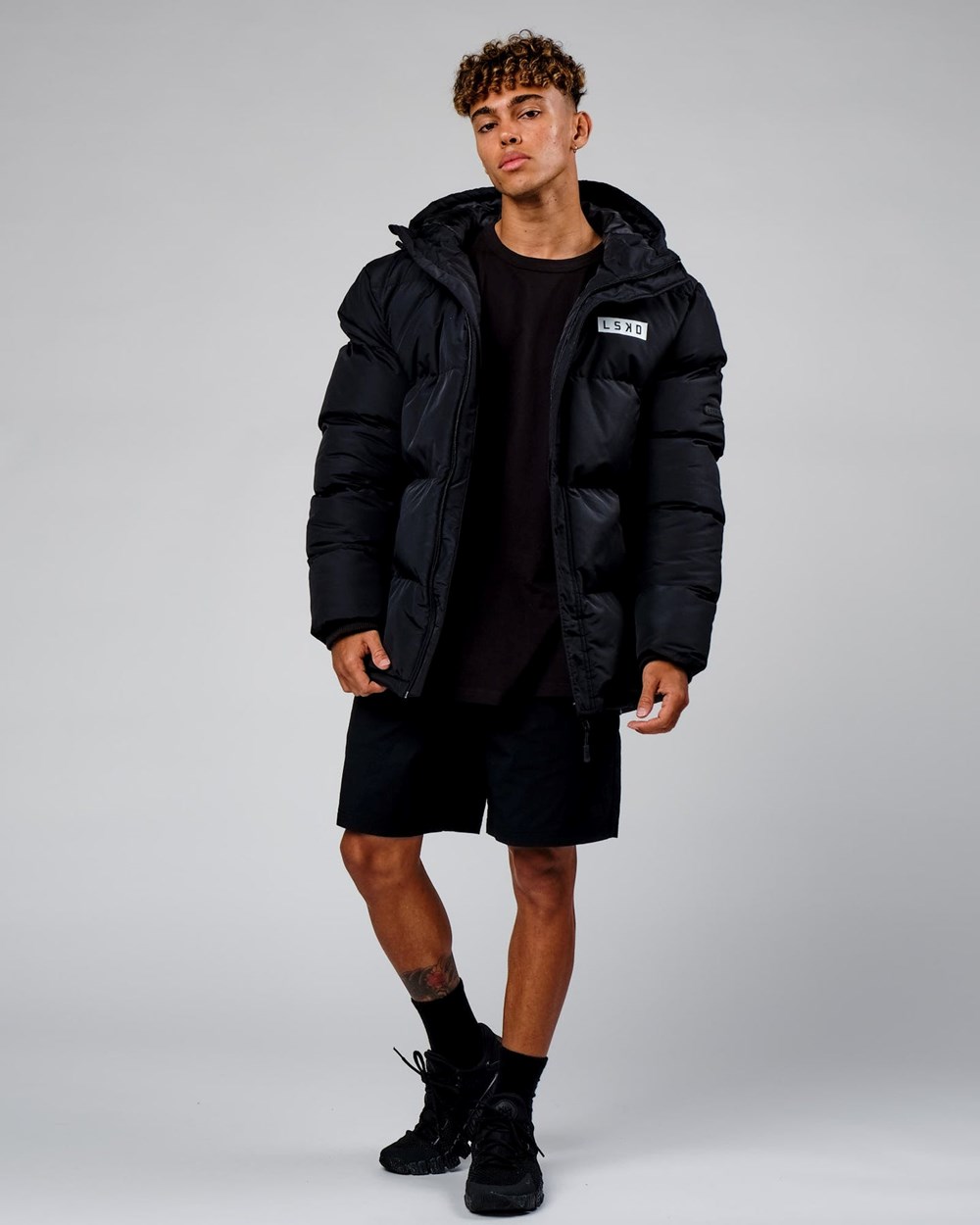 Black LSKD Roasted Puffer Jacket Oversize 22 | ZG2913708