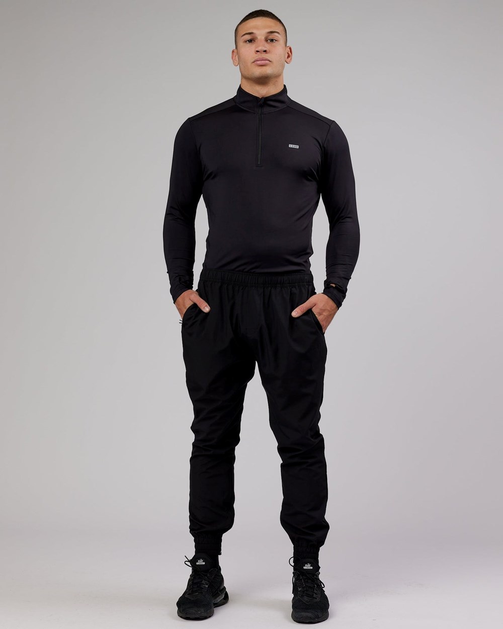 Black LSKD Streamlined 1/4 Zip Active Long Sleeve | JG7048623