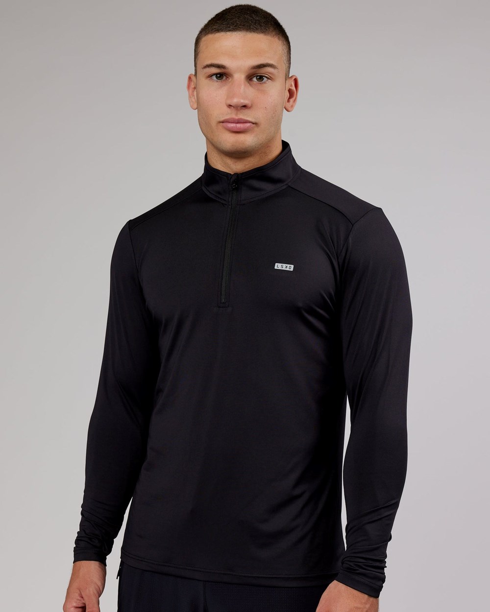 Black LSKD Streamlined 1/4 Zip Active Long Sleeve | JG7048623