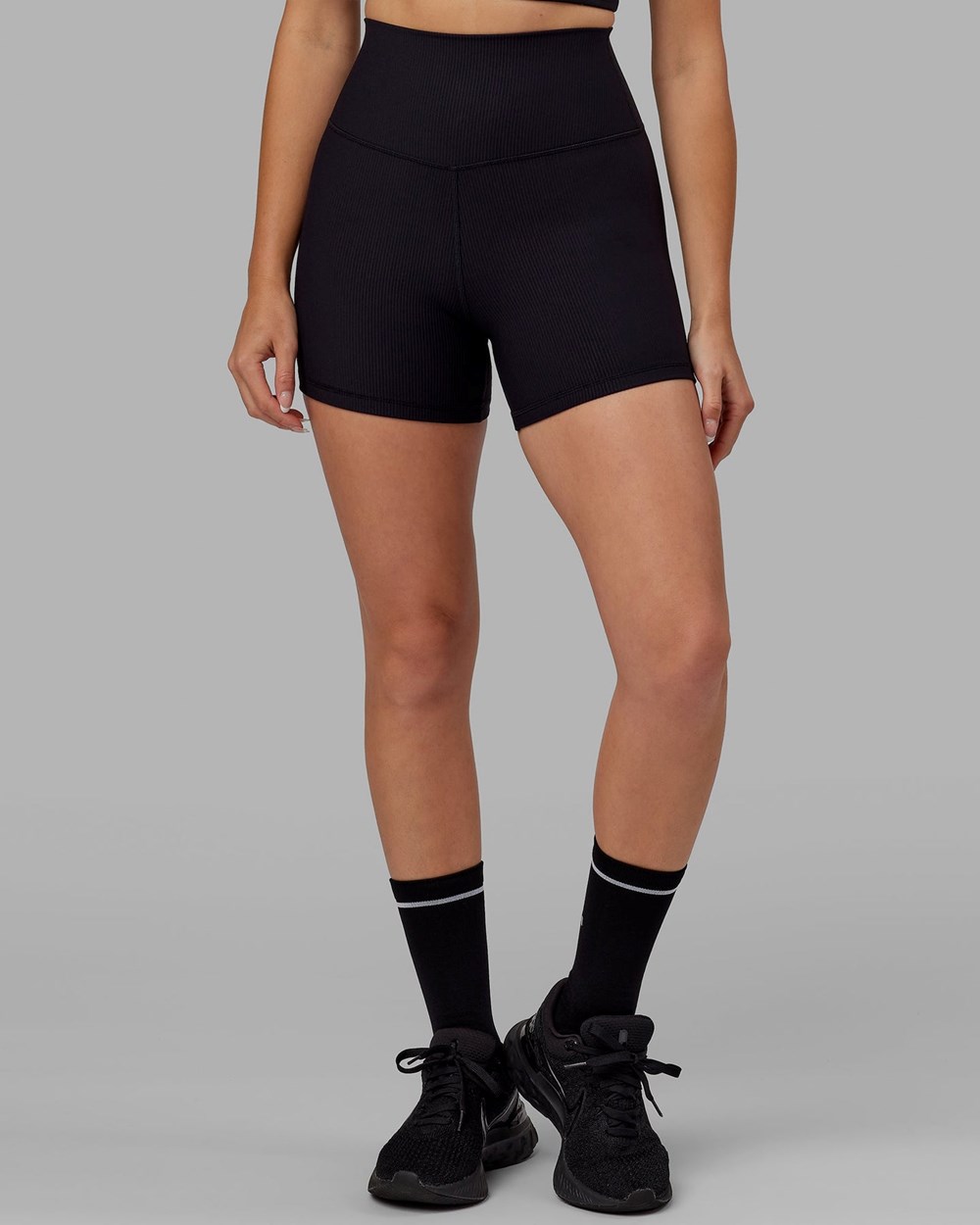 Black LSKD Strike Ribbed X-Length Bike Short | YN4791850