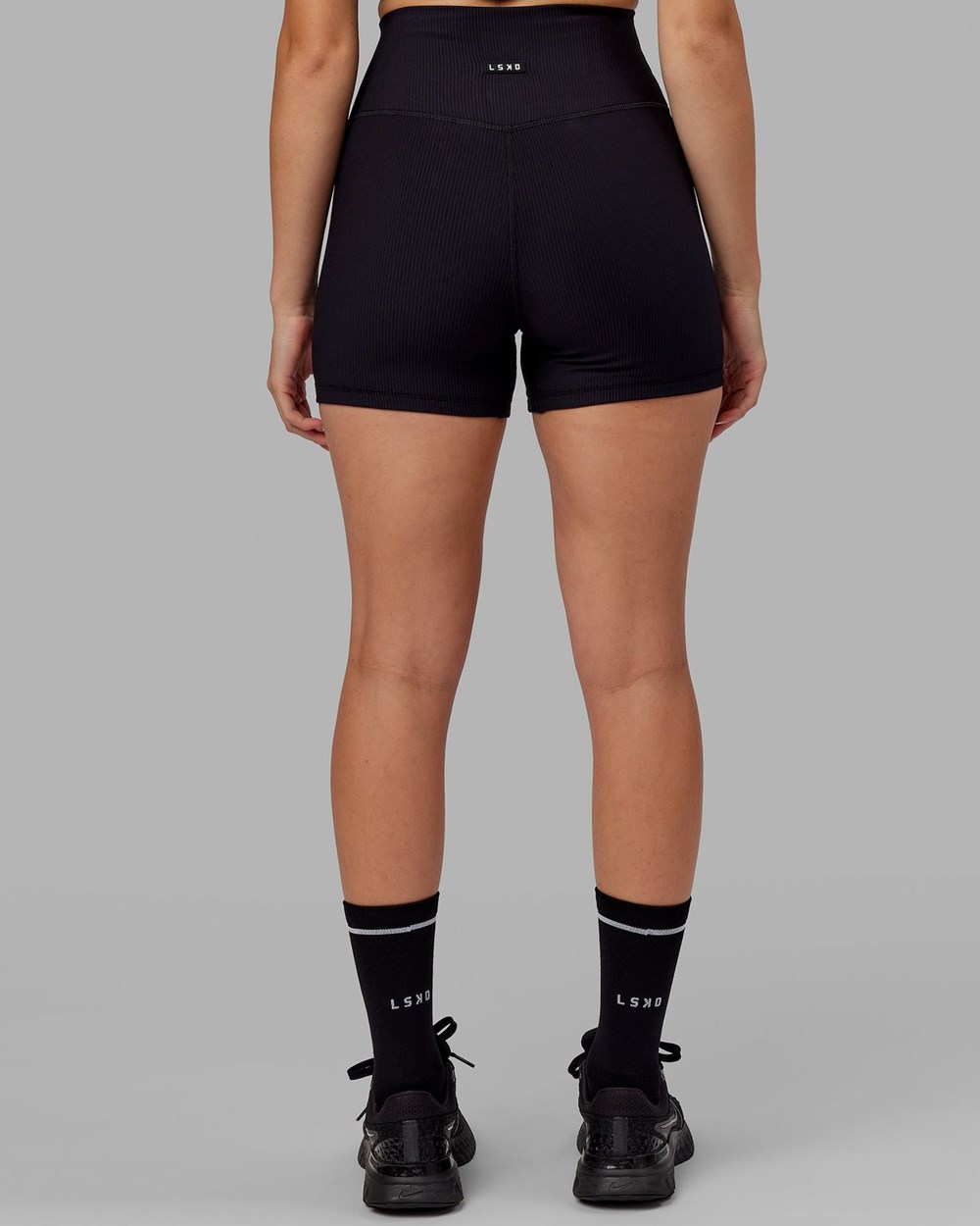 Black LSKD Strike Ribbed X-Length Bike Short | YN4791850