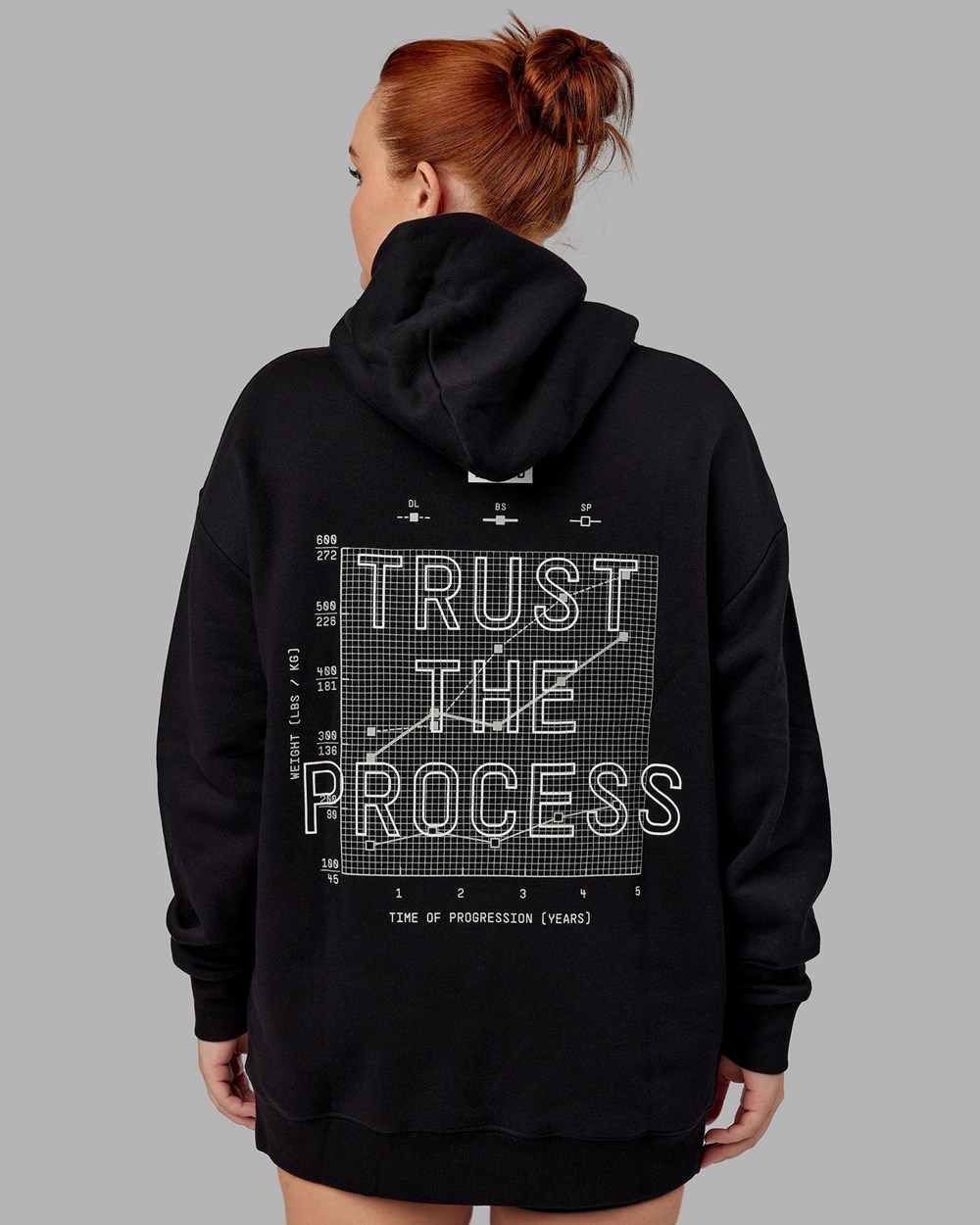 Black LSKD Trust The Process Hoodie Oversize | MS3620417