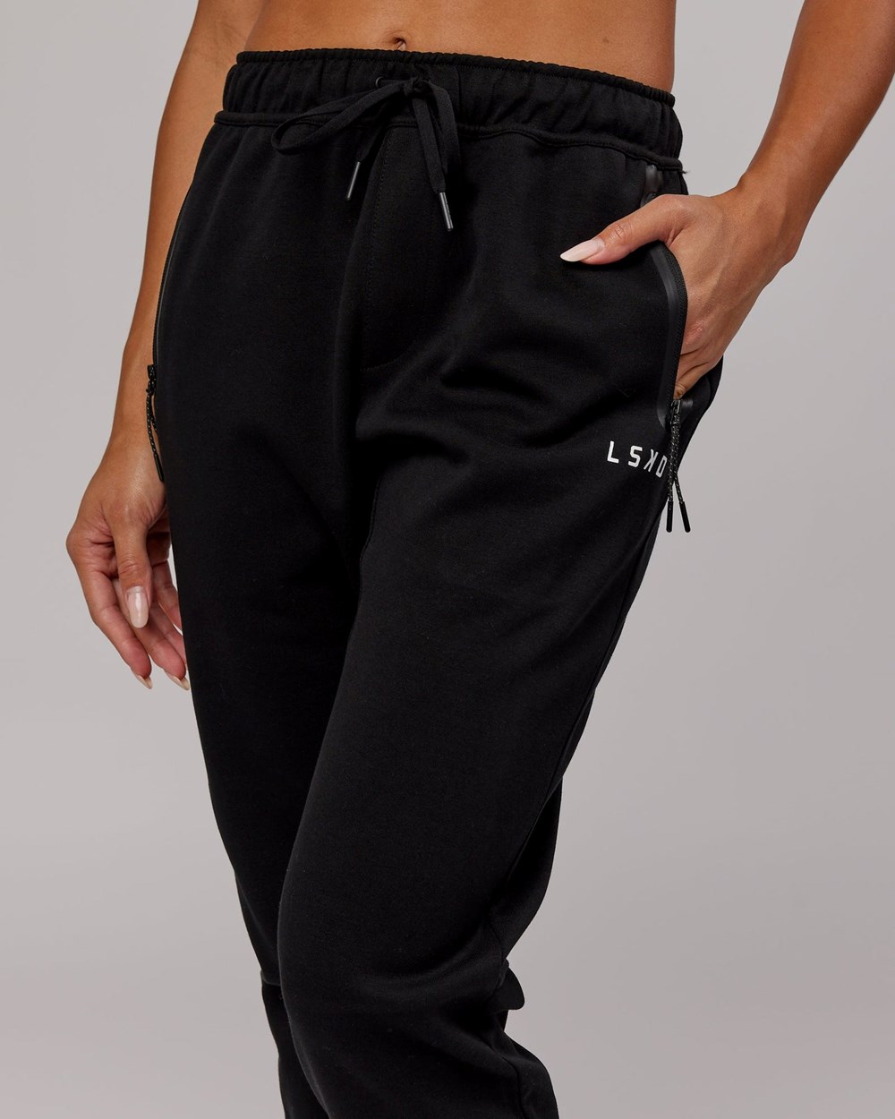 Black LSKD Womens Athlete ForgedFleece Trackpant | OD3164809