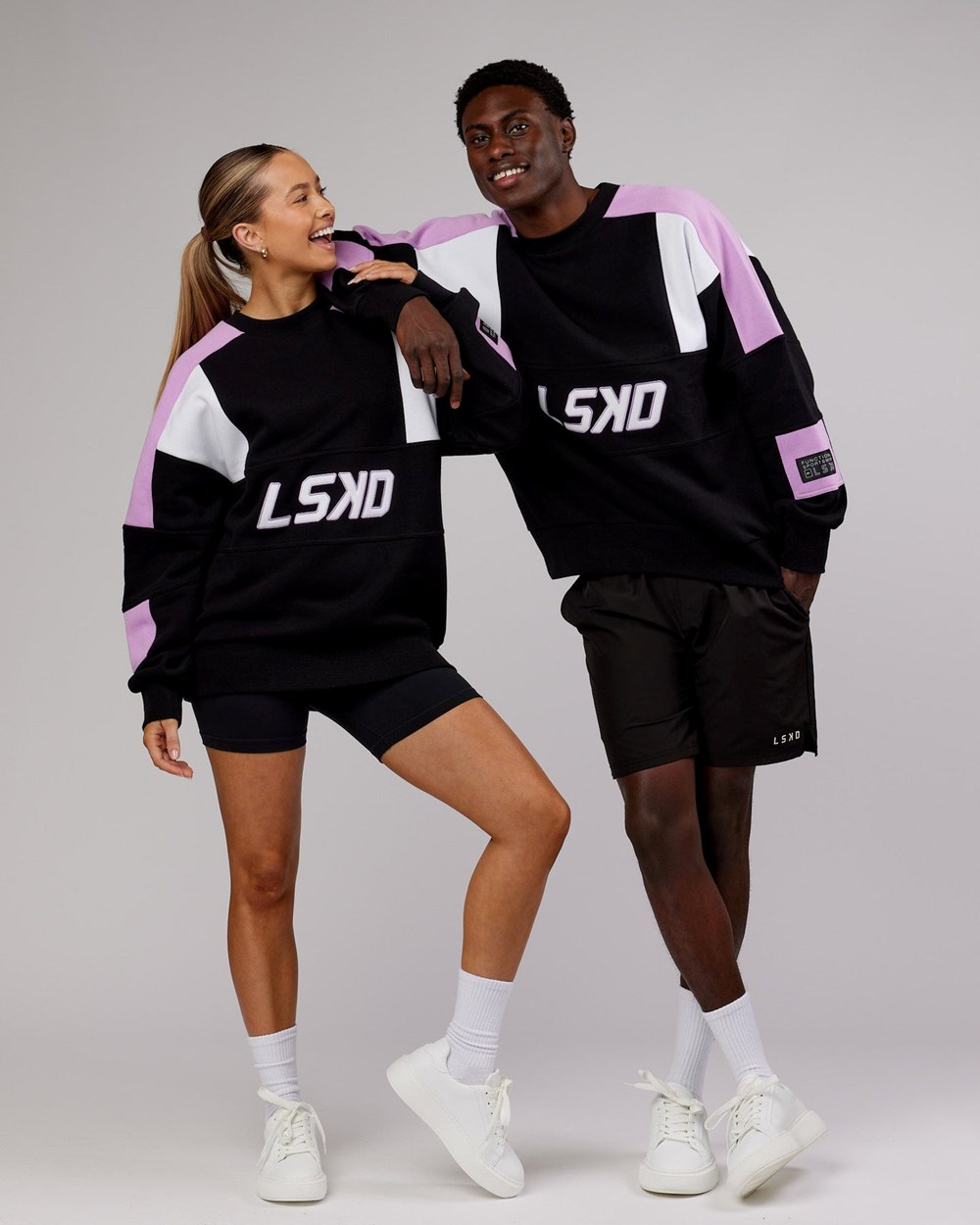 Black / Lilac LSKD Slam Sweater Oversize | SD0689271