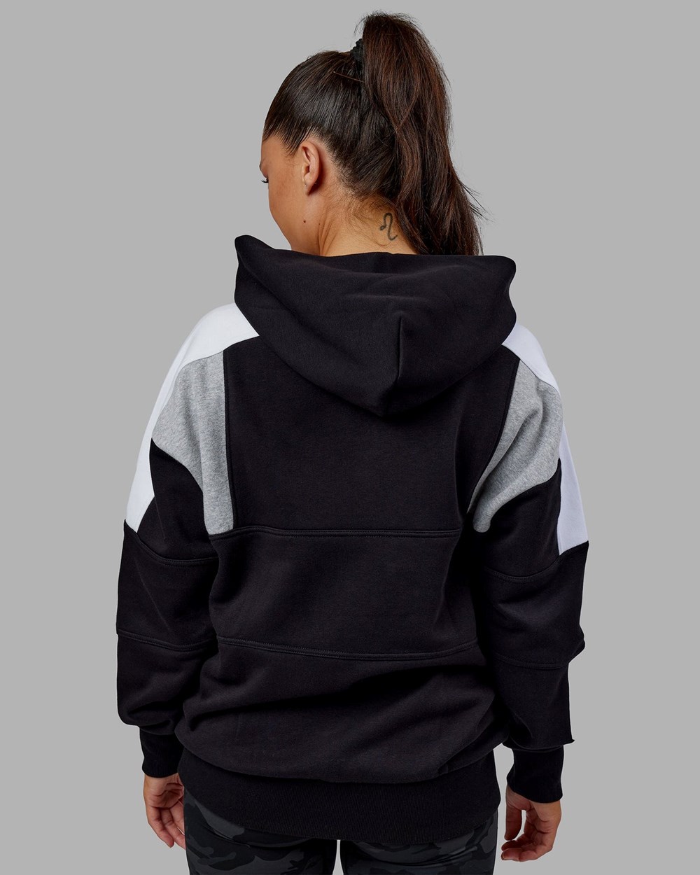 Black / Lt Grey Marl LSKD Slam Hoodie Oversize | KQ3250819