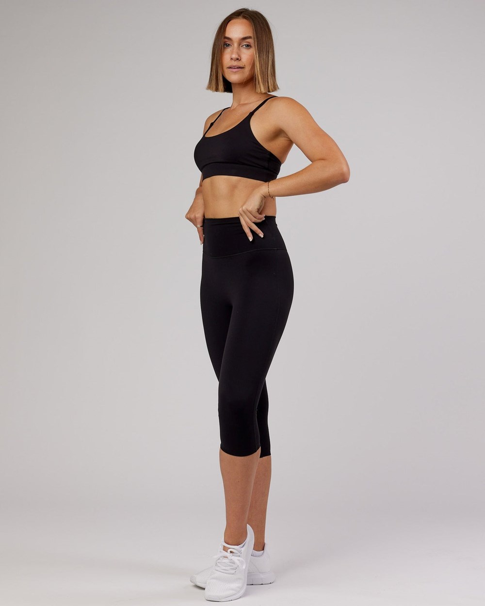 Black No Logo LSKD Elixir 3/4 Length Legging | DK3607851