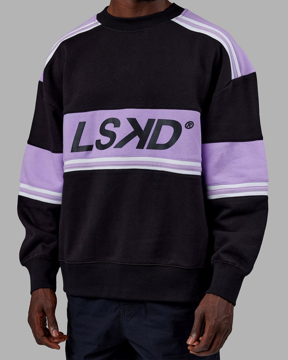 Black / Pale Lilac LSKD A-Team Sweater Oversize | KA7046389