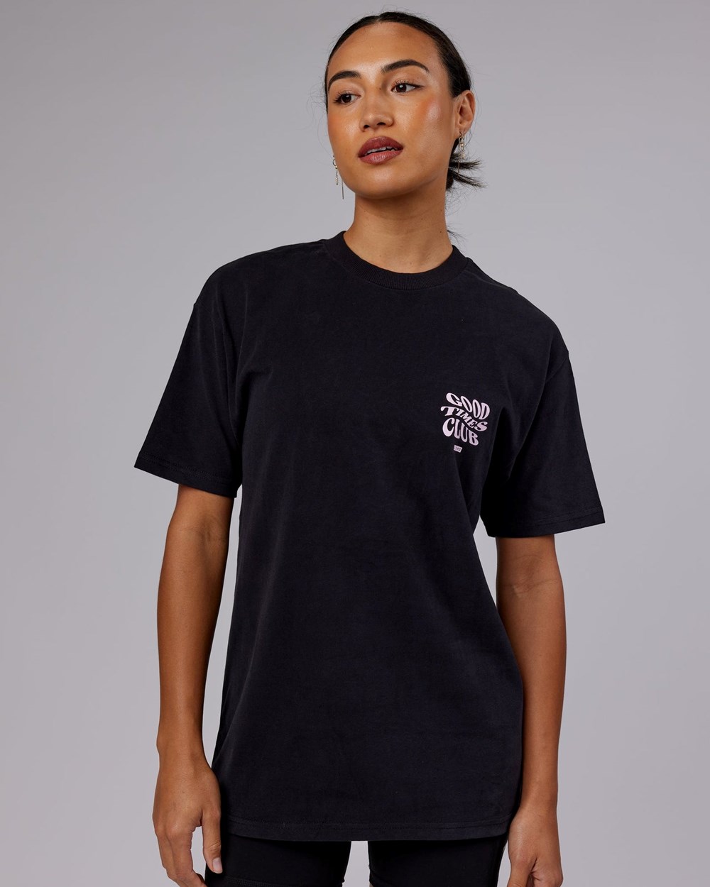 Black / Petal Pink LSKD Good Times Heavyweight Tee Oversize | HF0164798