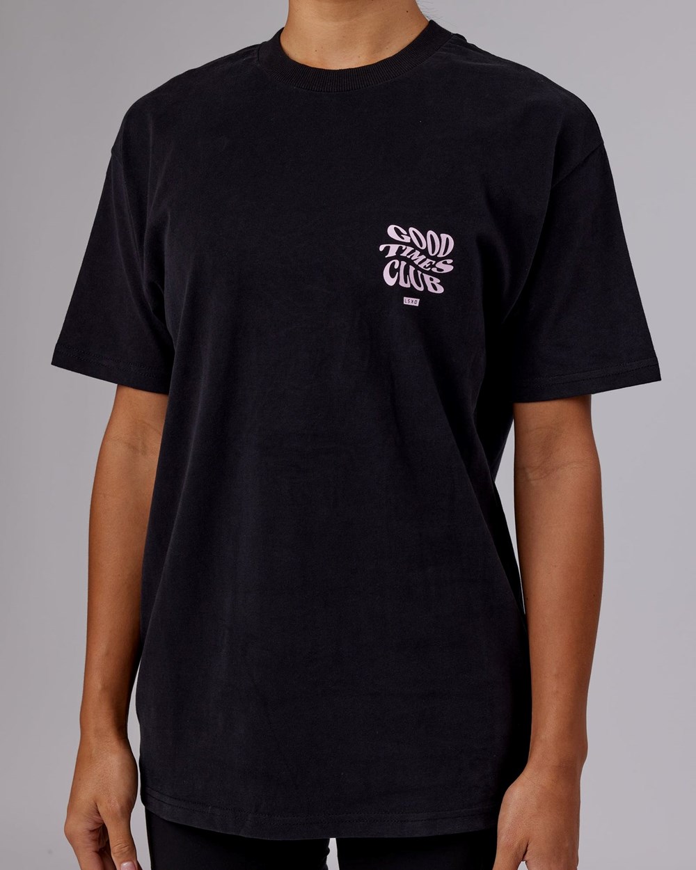 Black / Petal Pink LSKD Good Times Heavyweight Tee Oversize | HF0164798