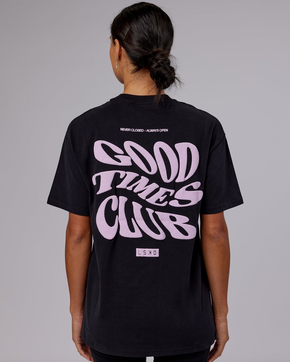 Black / Petal Pink LSKD Good Times Heavyweight Tee Oversize | HF0164798