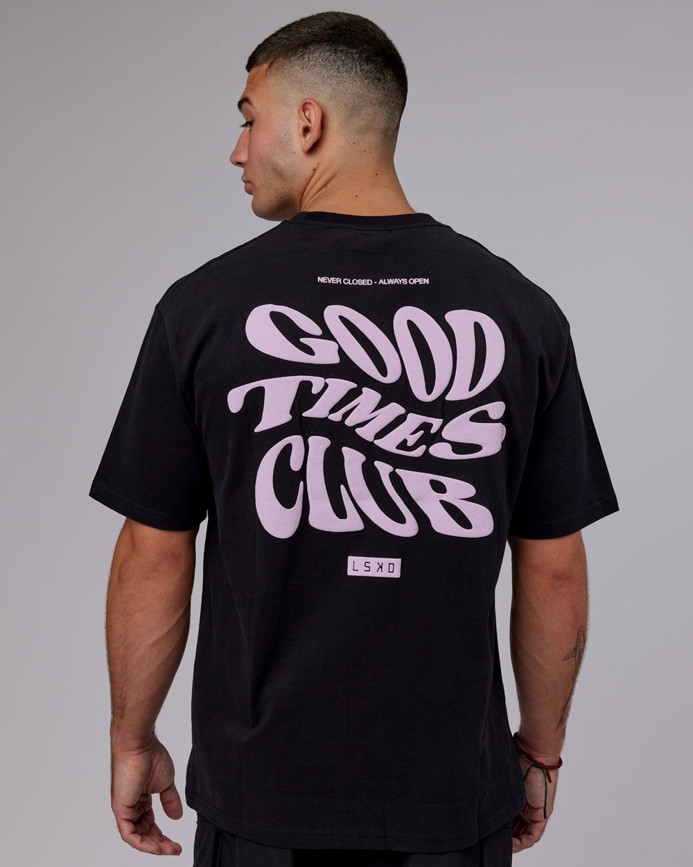 Black / Petal Pink LSKD Good Times Heavyweight Tee Oversize | UN1962504