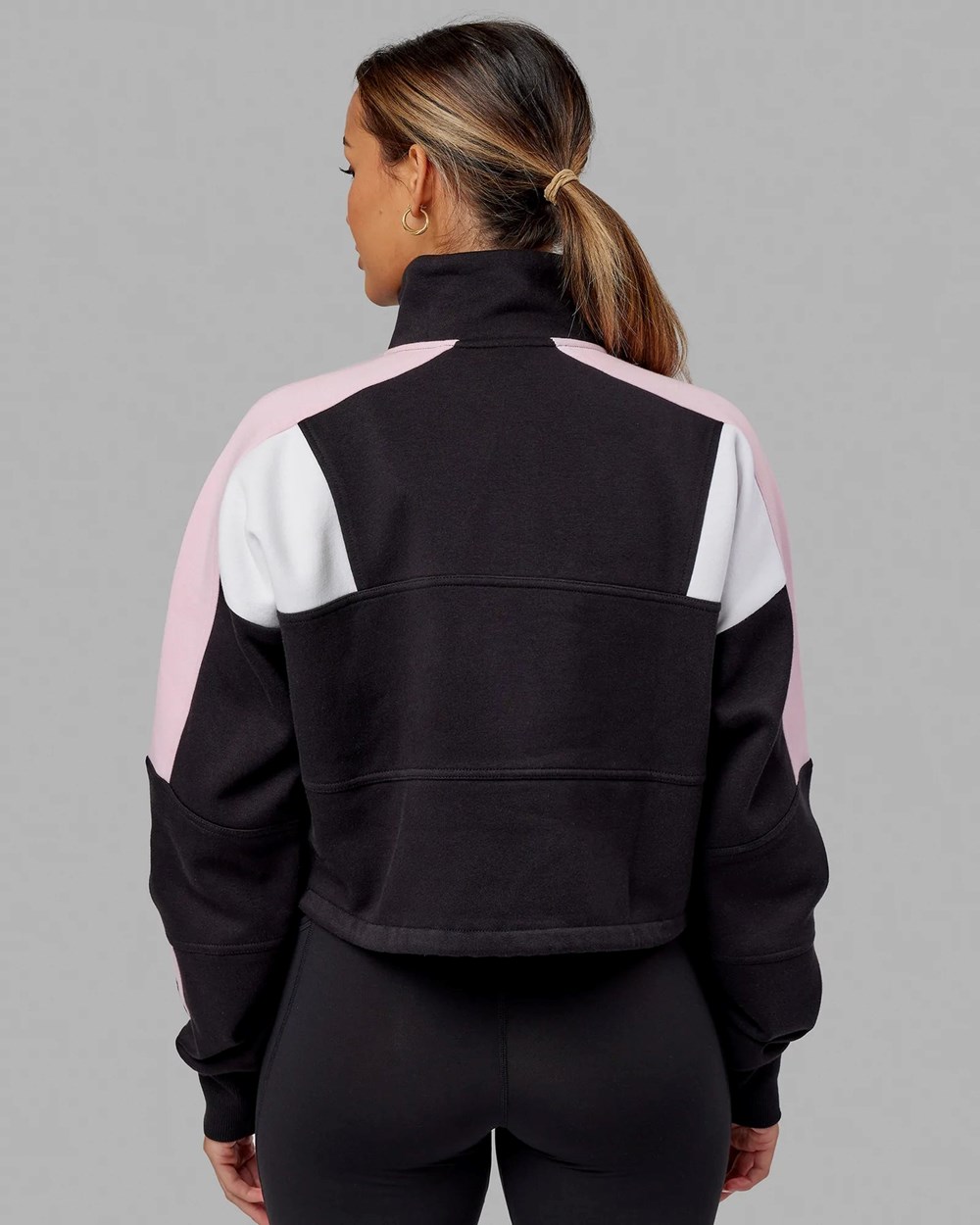 Black / Petal Pink LSKD Slam 1/4 Zip Sweater | VC0231648