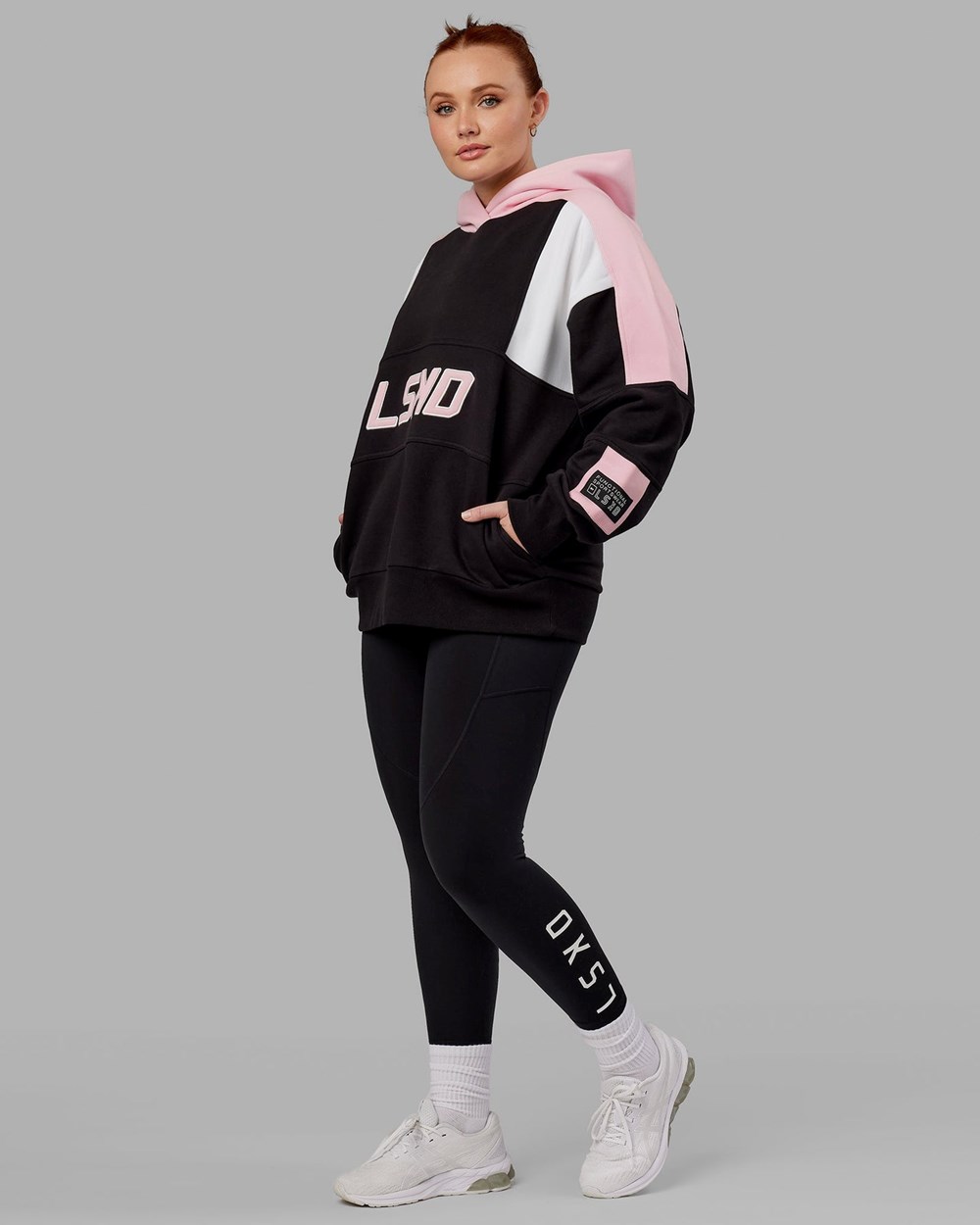 Black / Petal Pink LSKD Slam Hoodie Oversize | BW5604921