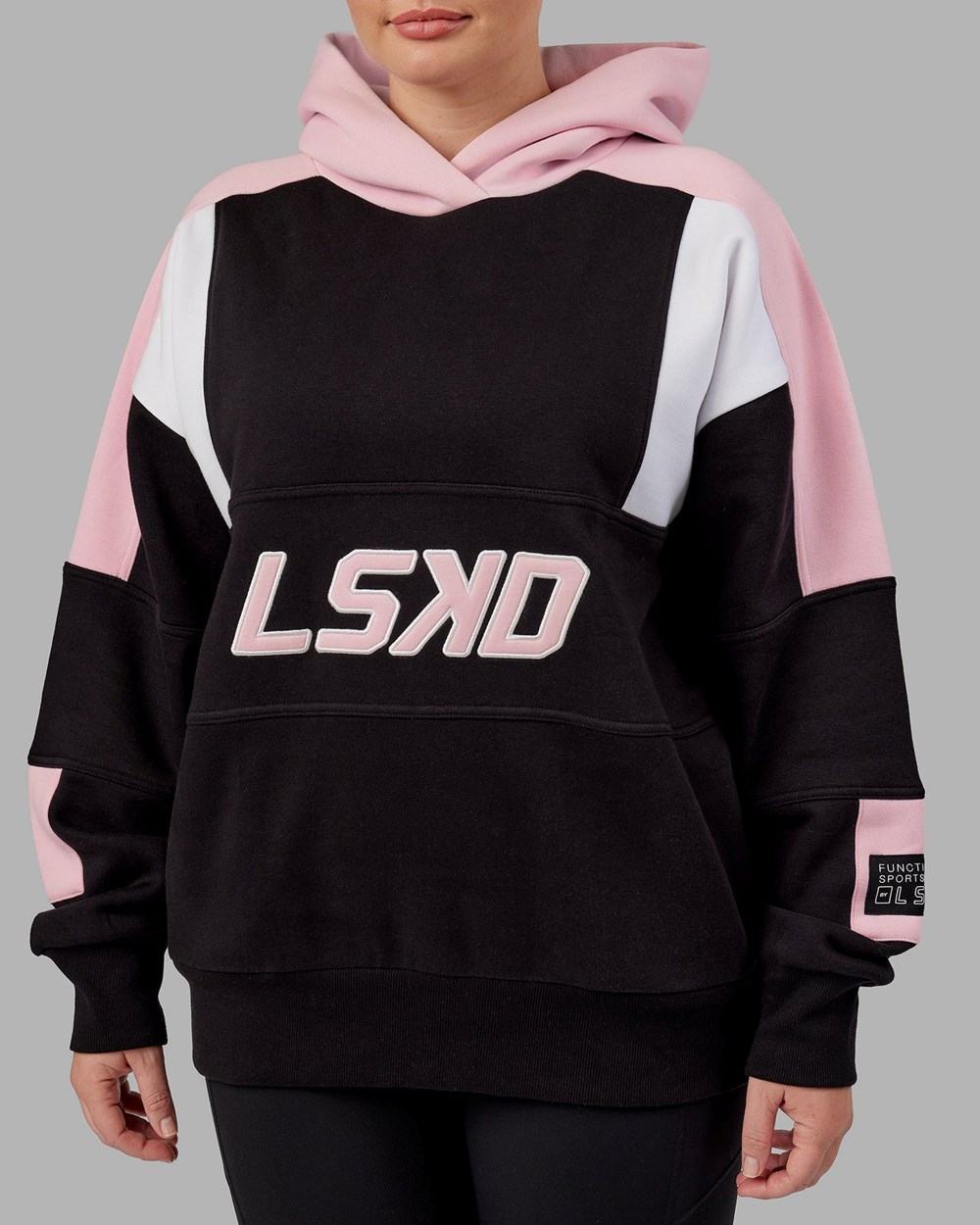 Black / Petal Pink LSKD Slam Hoodie Oversize | BW5604921