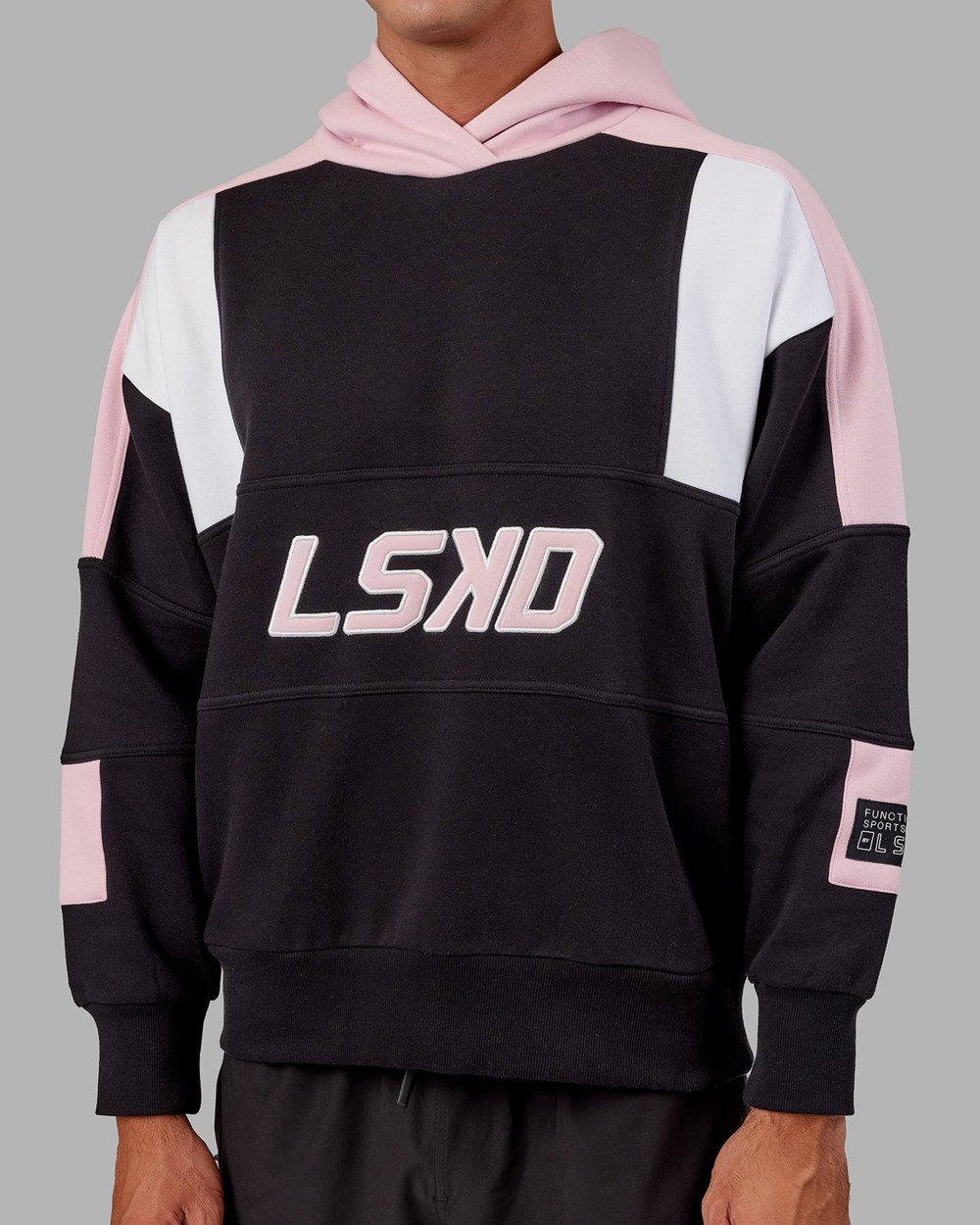 Black / Petal Pink LSKD Slam Hoodie Oversize | DS6425187