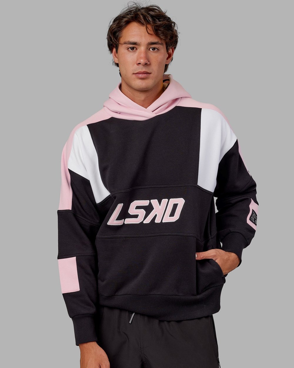 Black / Petal Pink LSKD Slam Hoodie Oversize | DS6425187