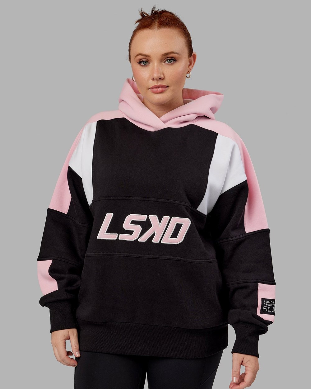 Black / Petal Pink LSKD Slam Hoodie Oversize | KA7583149