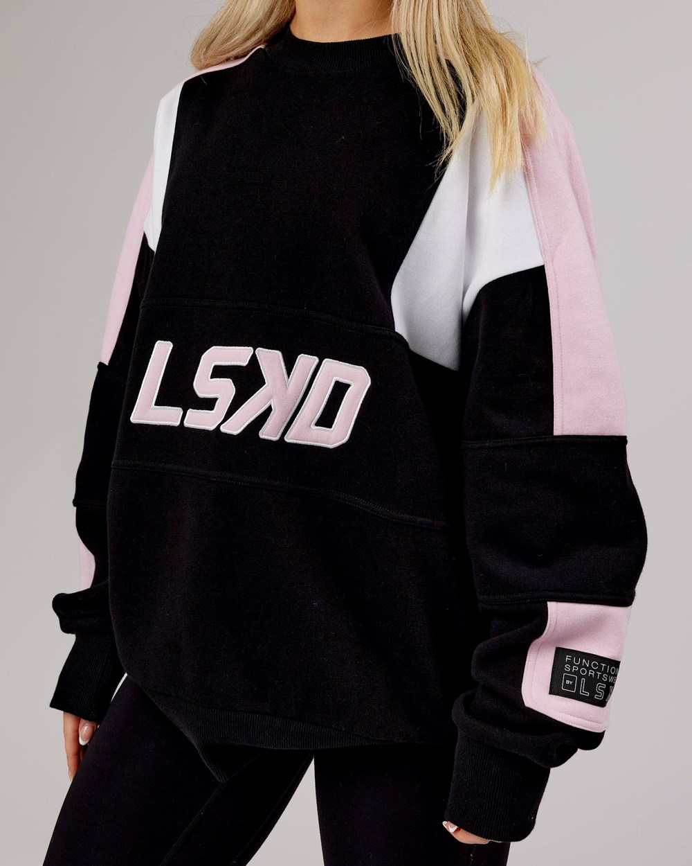 Black / Petal Pink LSKD Slam Oversize Sweater | EU3278056