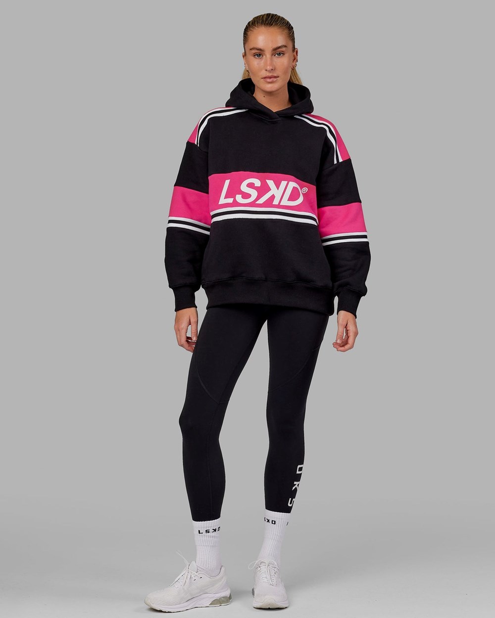 Black / Pink LSKD A-Team Hoodie Oversize | DJ2380945