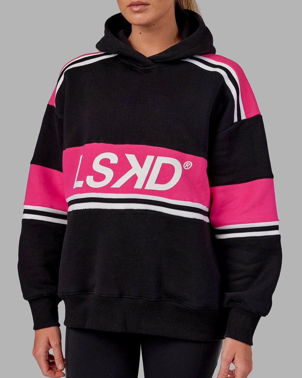 Black / Pink LSKD A-Team Hoodie Oversize | DJ2380945