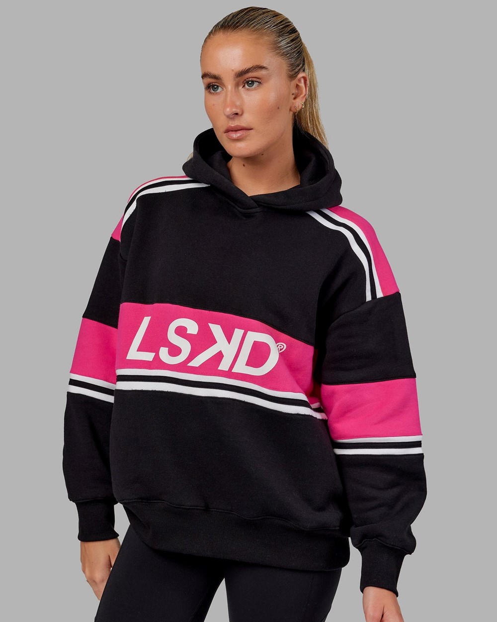 Black / Pink LSKD A-Team Hoodie Oversize | DJ2380945