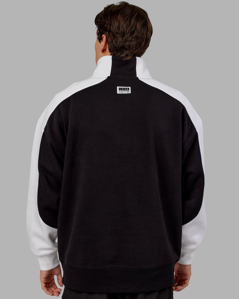 Black / White LSKD Alumni 1/4 Zip Sweater Oversize | MJ0269847