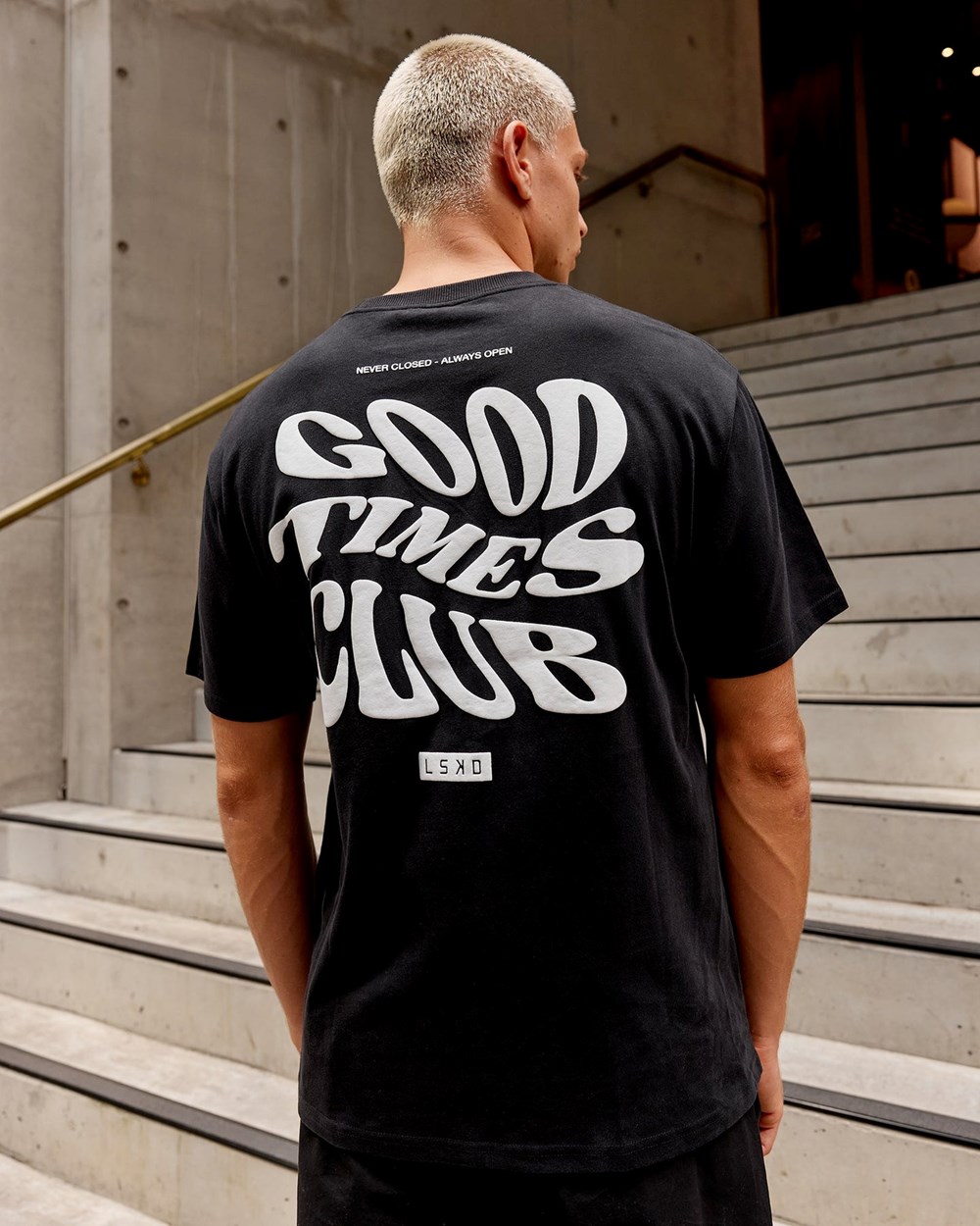 Black / White LSKD Good Times Heavyweight Tee Oversize | BF2874503