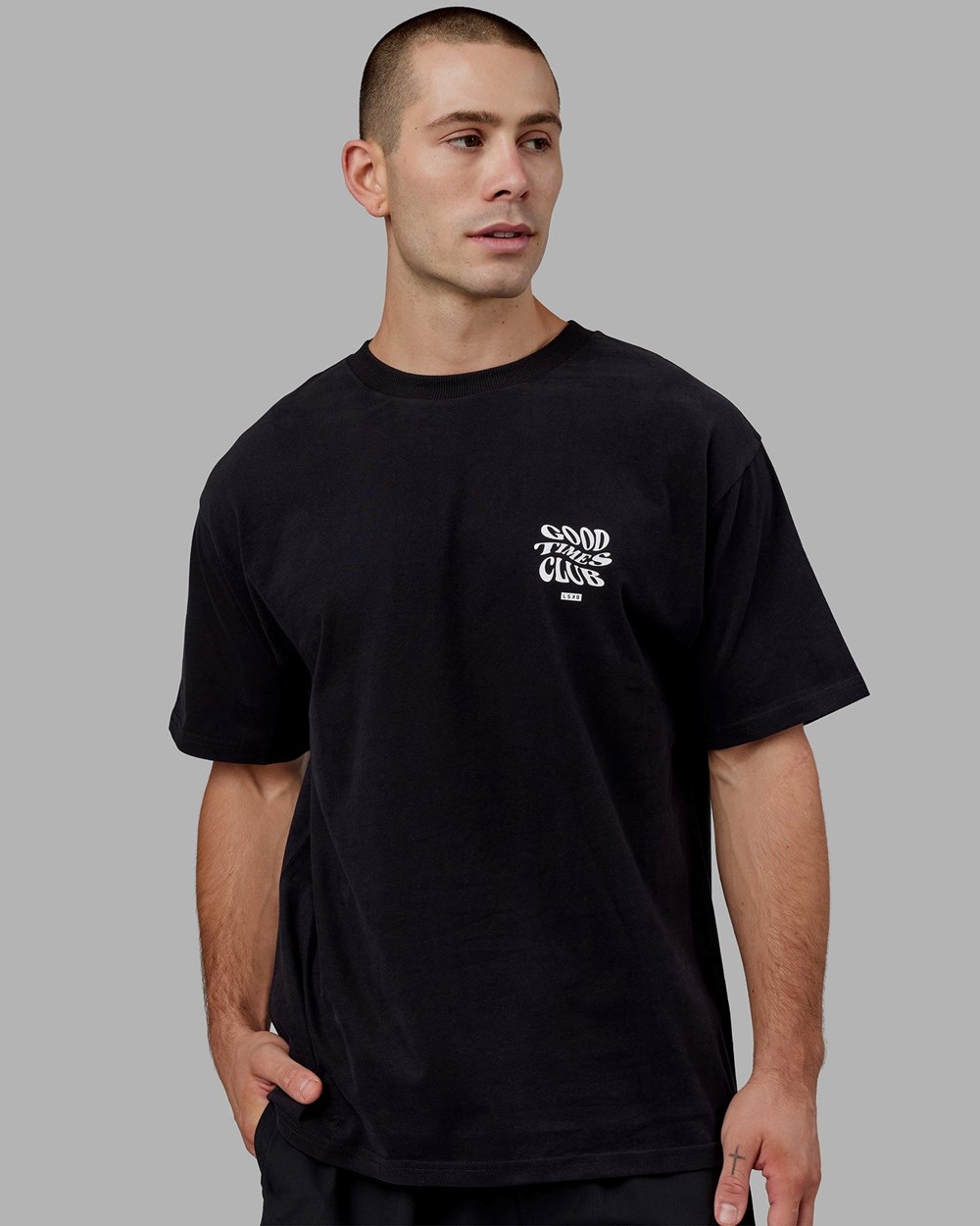 Black / White LSKD Good Times Heavyweight Tee Oversize | BF2874503