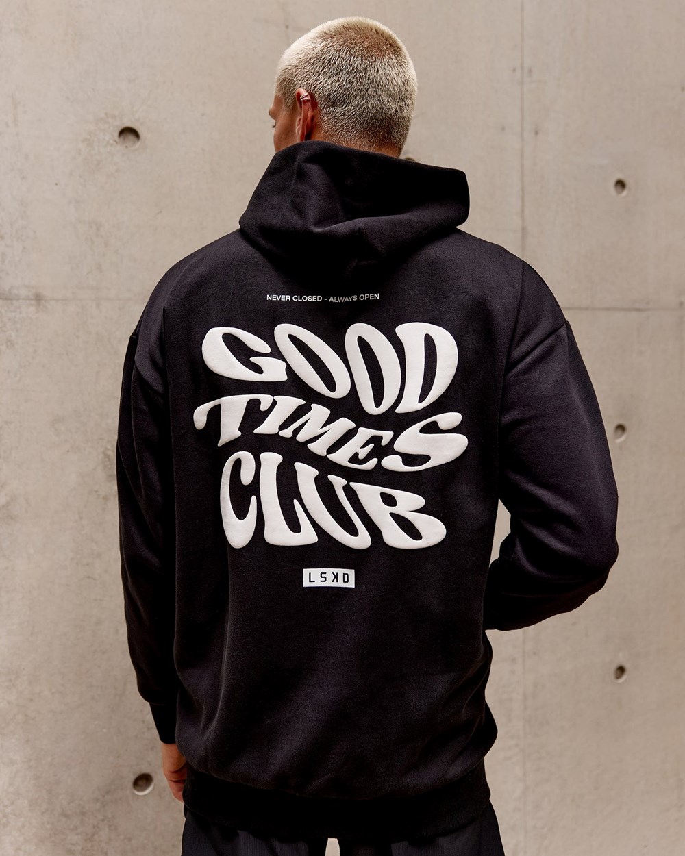 Black / White LSKD Good Times Hoodie Oversize | PO0295364