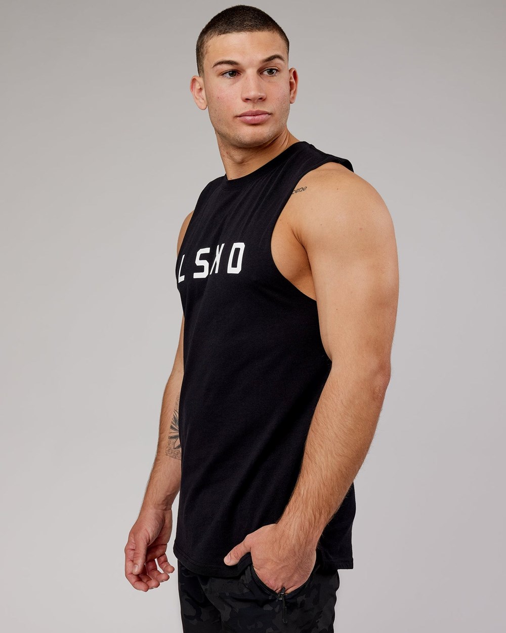 Black / White LSKD Power FLXDRY Training Fit Tank | MT2683194