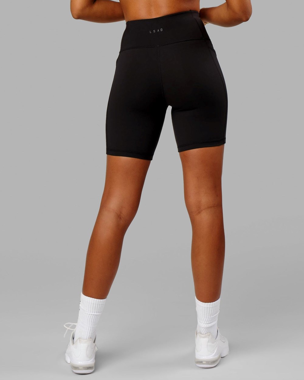 Black / White LSKD Rep Mid-Length Bike Short | OL5316297