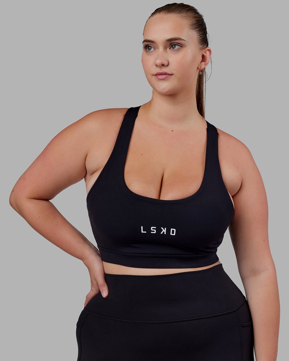 Black / White LSKD Rep Sports Bra Small Logo | AW4628591