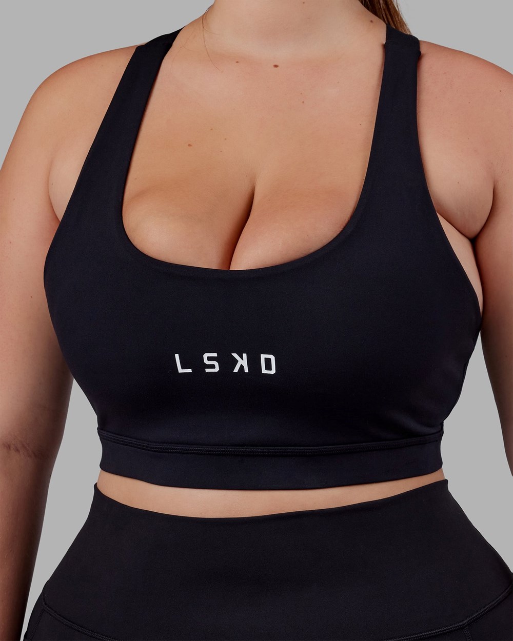 Black / White LSKD Rep Sports Bra Small Logo | AW4628591