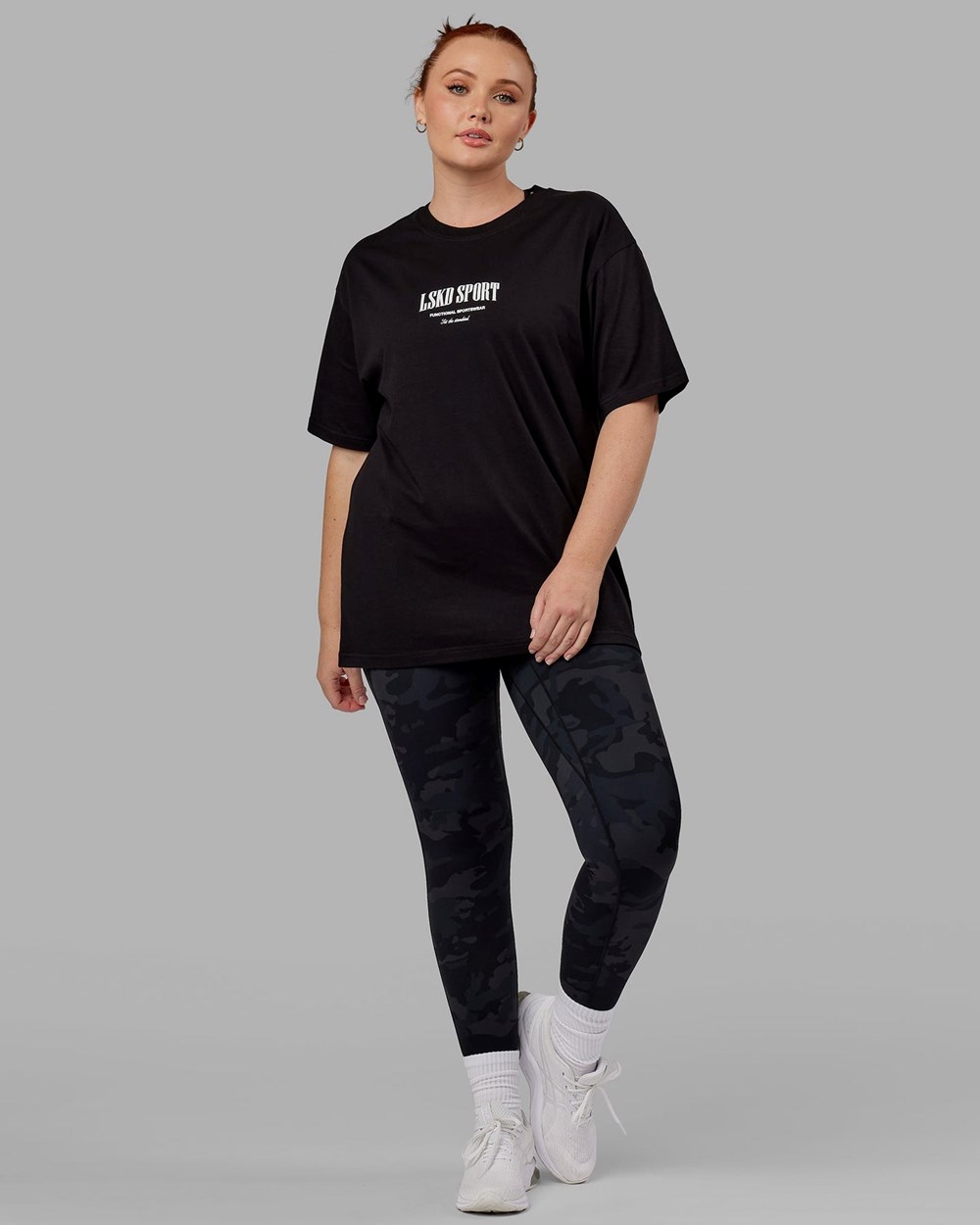 Black / White LSKD Standard Heavyweight Tee Oversize | PK7580946