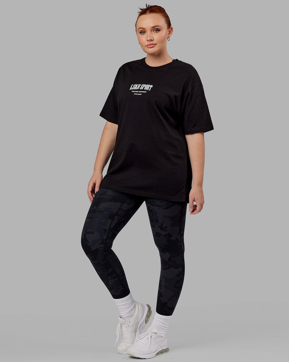 Black / White LSKD Standard Heavyweight Tee Oversize | PK7580946