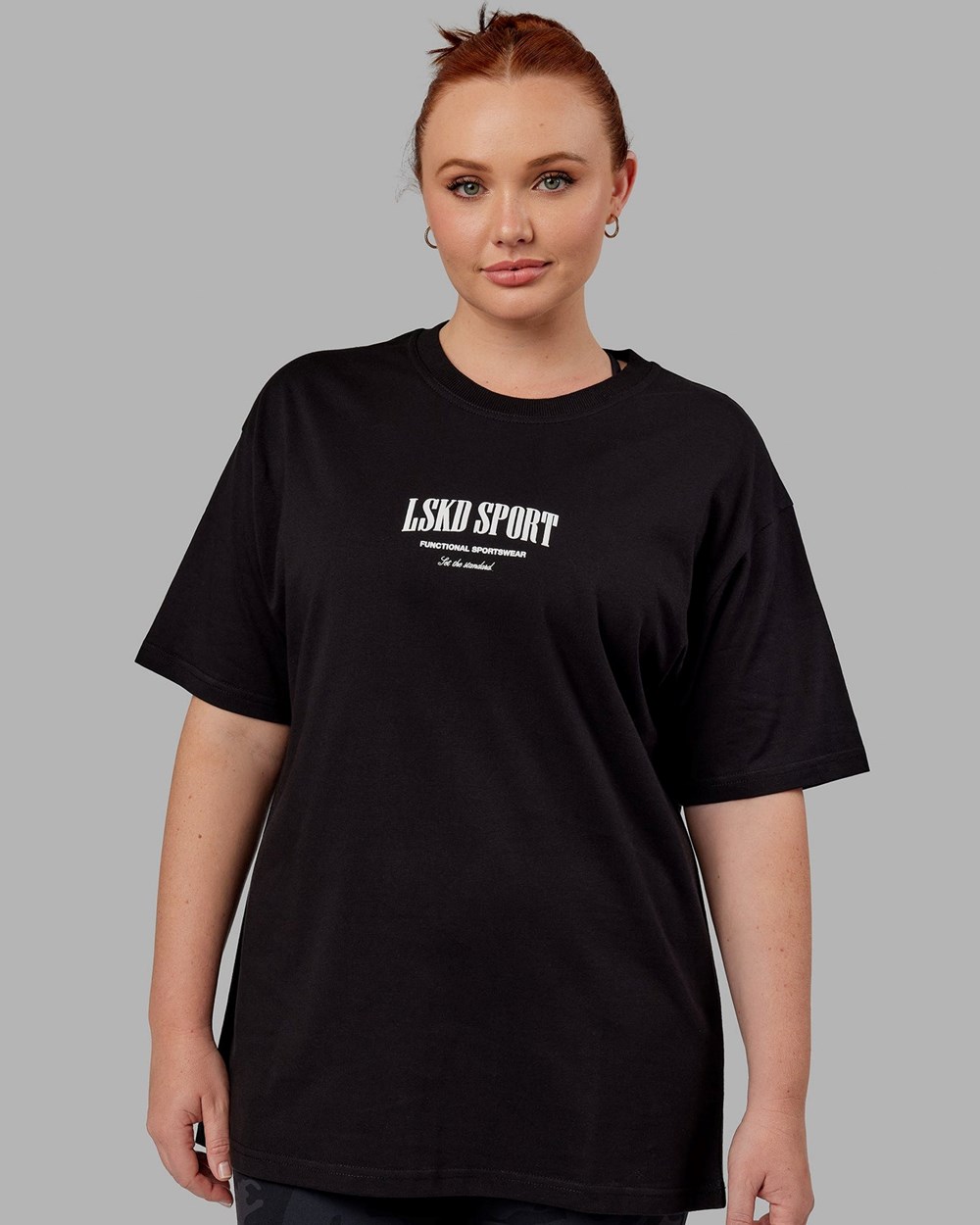 Black / White LSKD Standard Heavyweight Tee Oversize | PK7580946