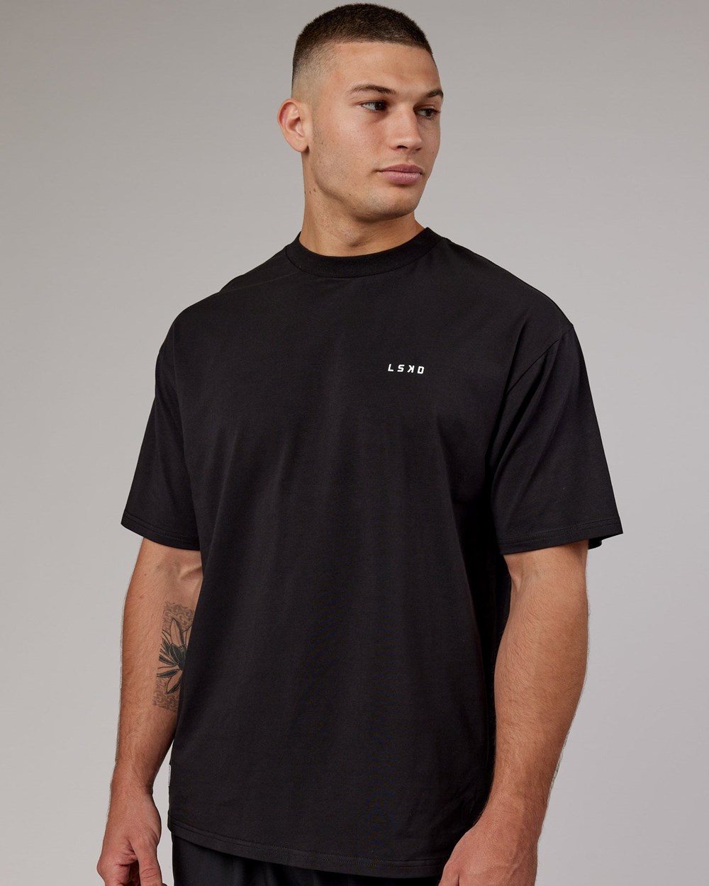 Black / White LSKD VS5 FLXCotton Tee Oversize | XV1578034